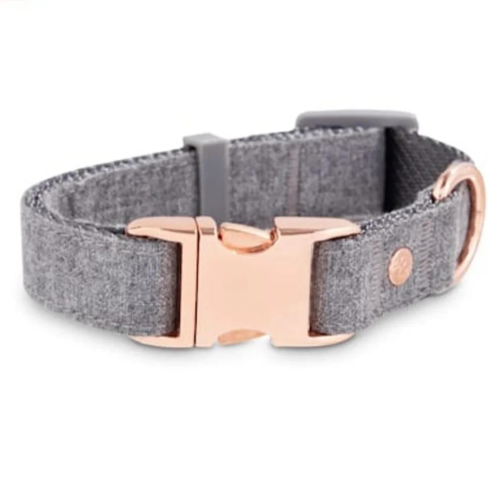 Bond & Co. Regal Rose Gold and Grey Dog Collar-XXSmall